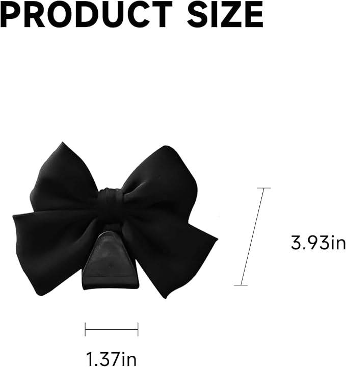 2 Pack Bow Car Seat Headrest Hooks, Black | PVC construction, snap-on installation, holds bags purses or umbrellas, fits most cars and trucks, car interior accessories - Image 2