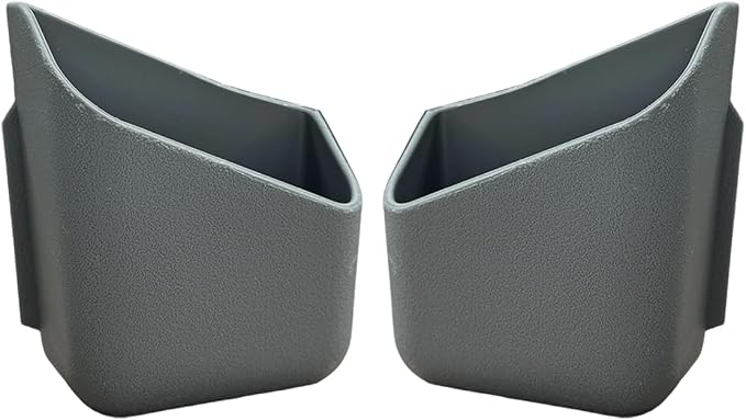 YoRise 2PCS Car Seat Side Pocket Organizer, A-Pillar Sunglass Holder, Stick-On Small Item Automotive Storage Box, Car Seat Gap Filler Organizer for Card, Cigarette, Phone, Registration (Gray) by Unknown