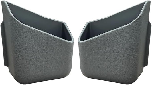 YoRise 2PCS Car Seat Side Pocket Organizer, A-Pillar Sunglass Holder, Stick-On Small Item Automotive Storage Box, Car Seat Gap Filler Organizer for Card, Cigarette, Phone, Registration (Gray) by Unknown