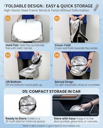 Windshield Sun Shade for Subaru Crosstrek Front Window Shades Cover for 2010-2025 2026 Crosstrek Windshield Sun Visor Protector Car Accessories - Image 6