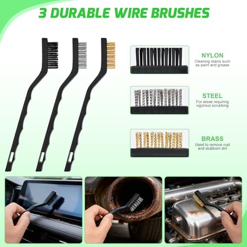 Nilight 37PCS Car Detailing Kit for Interior Exterior Car Care, Green - Image 3