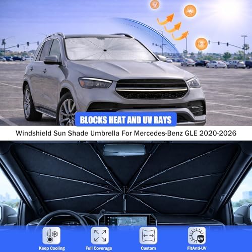 Car Windshield Sun Shade Umbrella for Mercedes Benz GLE 2020-2026 - Image 3