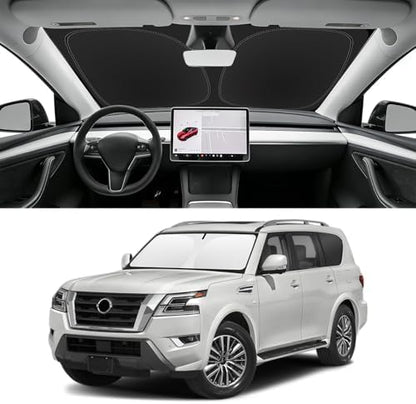 Custom Fit Windshield Sun Shade for Nissan Armada 2017-2026 by SLOGENTO
