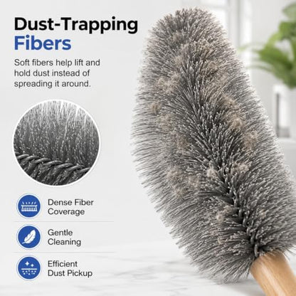 Tower Fan Cleaner, Bendable Microfiber Duster for Electric Fan and Blinds, Reusable Fan Cleaning Brush, Flexible Dust Collector for Cobwebs, Vents, Window Blinds & Hard-to-Reach Areas (Blue-1PC) - Image 4