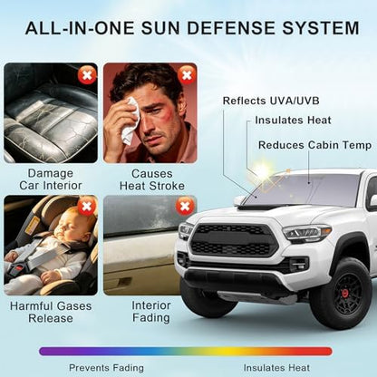 Windshield Sun Shade for Toyota Tacoma 2016-2023 - Image 5