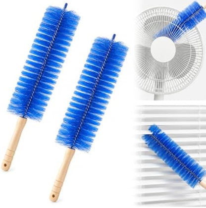 Tower Fan Cleaner, Bendable Microfiber Duster for Electric Fan and Blinds, Reusable Fan Cleaning Brush, Flexible Dust Collector for Cobwebs, Vents, Window Blinds & Hard-to-Reach Areas (Blue-2PC) by LESOBlok