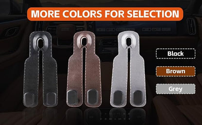 Car Seat Headrest Hooks for Purses and Bags, 4-Pack Heavy Duty Car Seat Hooks with Anti-Slip Pad, Universal Car Backseat Organizer Hanger Accessories for Grocery Bags (Brown) - Image 6