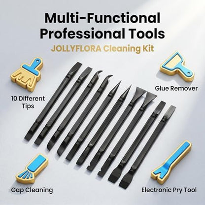 10Pcs Plastic Scraper Tools with Storage Case, Green - Image 2