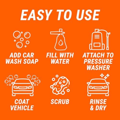 Armor All 2-in-1 Foam Cannon Kit - Car Wash & Detail Cleaning Kit for Power Washers, Garden Hoses, Foam Applicator & Adaptor, Gifts for Men (Pack of 4) - Image 5