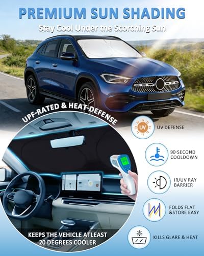 Windshield Sun Shade for 2014 2015-2020 Mercedes Benz GLA 180 200 220 250 - Image 2