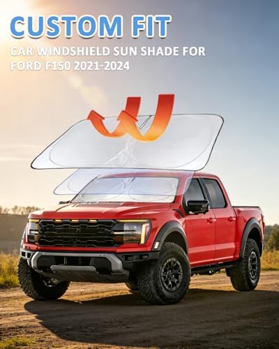 Windshield Sun Shades Sunshade for Ford F150 2021-2024 2025 2026 Sun Visor - Image 6