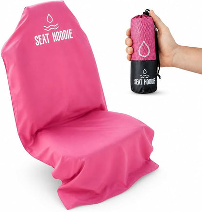 Premium Microfiber Car Seat Towel Cover (Pink) | Keep Your Seats Clean & Dry - Machine Washable, Universal Fit Protects Against Sweat, Wet Gear & Sandy Beach Trips by SeatHoodie