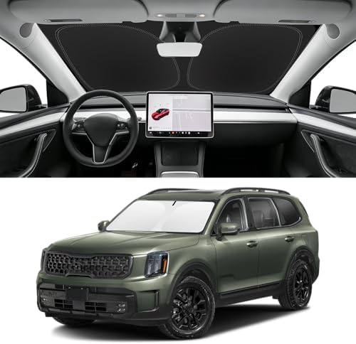 Custom Fit Windshield Sun Shade for Kia Telluride 2020-2025,2027 by SLOGENTO