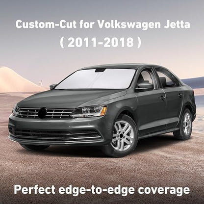 EcoNour Windshield Sunshade Compatible for Volkswagen VW Jetta 2011-2018 - Image 2
