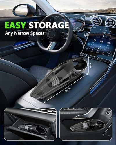 Handheld Vacuum Cordless, Portable Car Vacuum, Black - Image 4