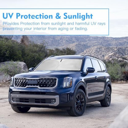 Windshield Sun Shade Car Accessories for Kia Telluride 2020-2025 - Image 7