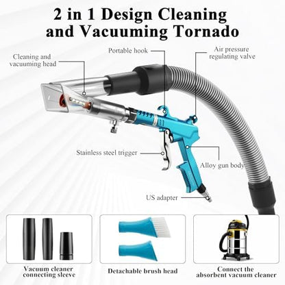 GOCCIDA 2IN1 Car Cleaning Air Blow Gun & Vacuum Gun for Interior Detailing - Image 4