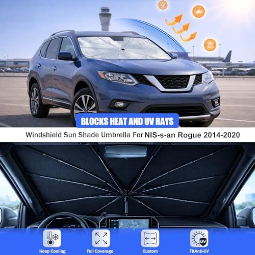 Car Windshield Sun Shade Umbrella for Nissan Rogue 2014-2020 - Image 3