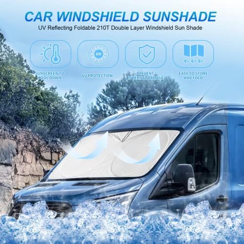 Windshield Sunshade for Ford Transit 2015-2024 2025 2026 Window Shield - Image 2