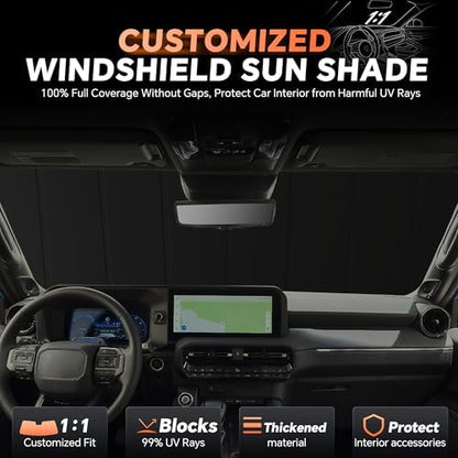 Windshield Sun Shade for Ford Maverick 2022-2026 - Image 3