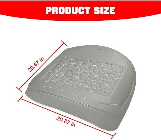 2PCS Leather Car Seat Cover, Front Bottom Seat Protector Pad, Gray | Leather Vehicle Seat Cover, Full Surround Waterproof Seat Protector Cushion, Universal Fit, Auto Interior Accessories - Image 2