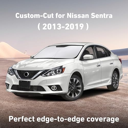 EcoNour Windshield Sunshade Compatible for Nissan Sentra 2013-2018 2019 - Image 2