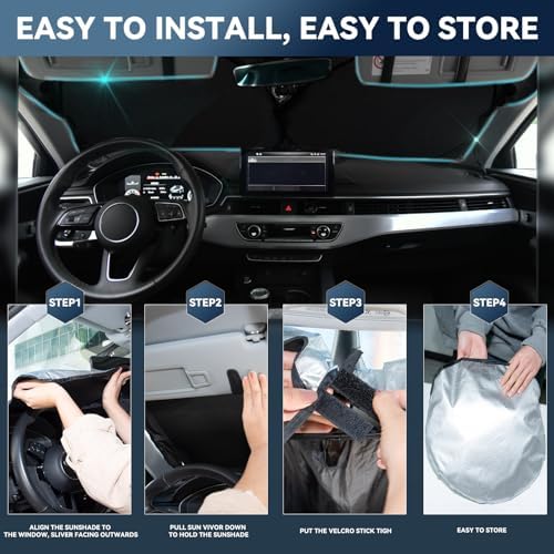 for Rivian R1T 2022-2024 Windshield Sun Shade - 4 Layers - Image 6