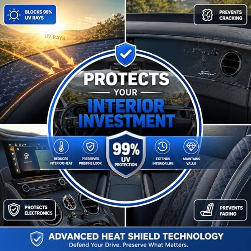Windshield Sun Shade Custom Fit for 2018-2023 Chevrolet Traverse, Advanced Diamond-Patterned Heat Shield to Block UV Rays, Foldable Auto Window Visor, Precise Mirror Cutout - Image 4