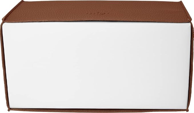 Carrotez Tissue Box Cover, [Refined] Modern PU Leather Rectangular Tissue Box Holder - Decorative Holder/Organizer for Bathroom Vanity Countertop, Night Stands, Office Desk 9.5"X5"X5" - Camel - Image 7