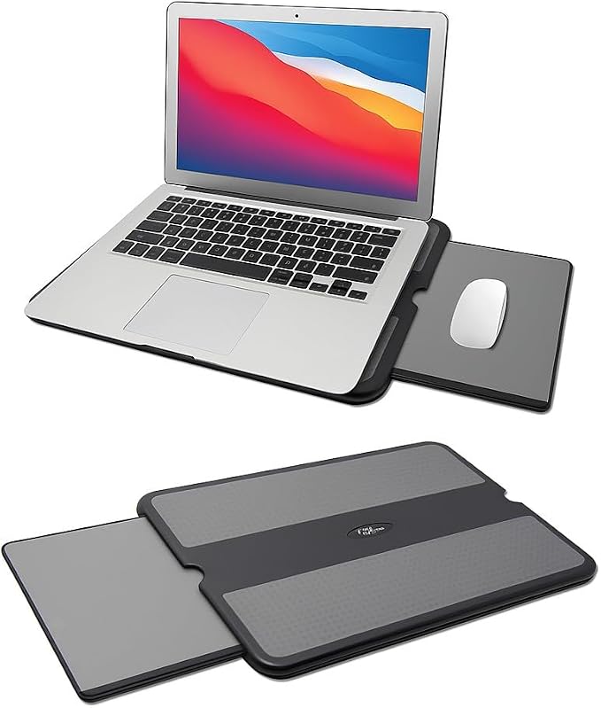 MAX SMART Portable Laptop Lap Pad, Laptop Desk with Retractable Mouse Tray, Sturdy Stable Work Surface for Bed Sofa Couch or Travel by MaxSmart