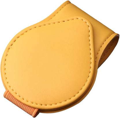Sunglasses Holder for Car Visor, Magnetic Leather Sun Visor Eyeglasses Hanger & Ticket Card Clip, for Most Cars - Image 7