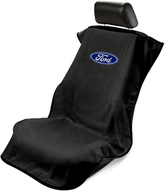 Seat Armour Seat Protector Towel for Ford – Soft Machine Washable Car Seat Cover Towel – Easy to Install, Multipurpose Car Seat Towel – Black by SeatArmour