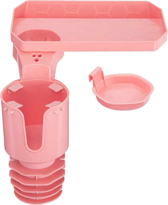 JoyTutus Cup Holder Tray for Car, Car Cup Holder Expander with 360°Rotation Tray, Large Cup Drink Holder Fit for Yeti/Hydro Flask, Detachable Food Tray Table, Pink Car Accessories - Image 6