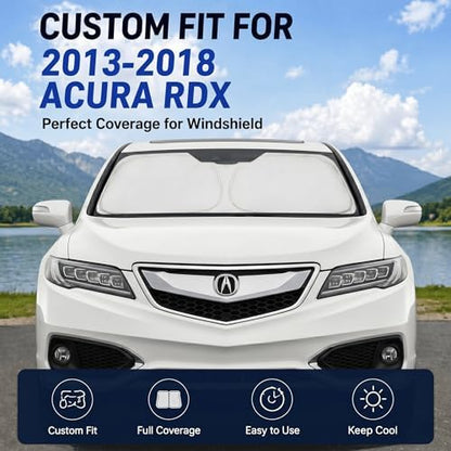 Custom Fit Windshield Sun Shade for Acura RDX 2013-2018 - Image 2