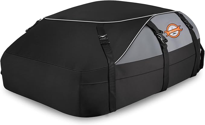 Sailnovo Rooftop Cargo Carrier roof Bag, 20 Cuft fit Cars with/Without Rack | Soft Waterproof Car Roof Bag,6 Tie-Down Straps, 6 Door Hooks,Foldable Car Top Carrier for Road Trip Camping Travel by Sailnovo