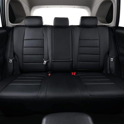Corolla Waterproof Leatherette Seat Covers Custom Fit for 2023 2024 2025 Toyota Corolla Hybrid SE,Nightshade Seat Covers,Full Coverage,Airbag Compatible Car Seat Protector(Full Set,Black) - Image 6