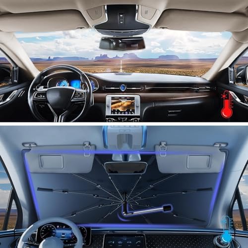 [2026 Upgraded] Windshield Sun Shade Umbrella, Car Sunshade for Trucks&SUVs - Image 2