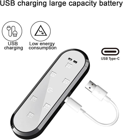 2PCS Car Door LED Lights Projector, 7 Colors Magnetic Vehicle Wireless Sill Courtesy Warning Lamp, USB Rechargeable Auto Interior Ambient Sensing Welcome Lights, Universal Fit - Image 6