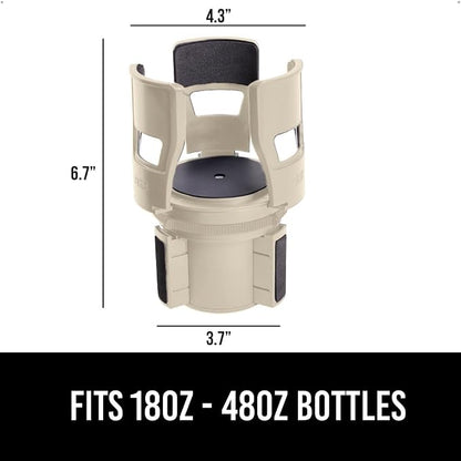 GORILLA GRIP Patent Pending Adjustable Car Cup Holder Expander, Keeps Water Bottle Secure, Expands to Fit 18 to 48 oz Large Bottles, Yeti, Owala, Stanley with Handle, Coffee Mug Insert for Cars, Tan - Image 9