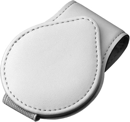 Sunglasses Holder for Car Visor, Magnetic Leather Sun Visor Eyeglasses Hanger & Ticket Card Clip, for Most Cars - Image 7