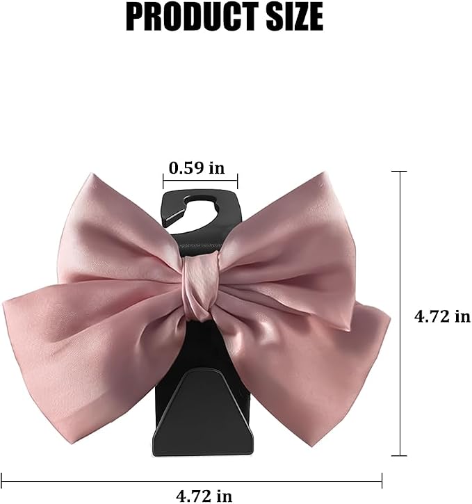 2PCS Car Seat Headrest Hook, Cute Bow Stylish Seat Back Purse Handbag Hanger Organizer, Multi-Purpose Auto Backseat Storage Hook Holder for Umbrella Coat Bag, Universal Fit (Pink) - Image 2