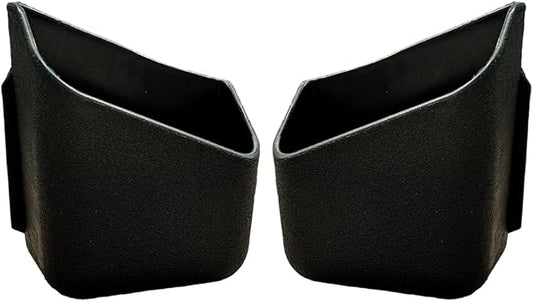 YoRise 2PCS Car Seat Side Pocket Organizer, A-Pillar Sunglass Holder, Stick-On Small Item Automotive Storage Box, Car Seat Gap Filler Organizer for Card, Cigarette, Phone, Registration (Black) by Unknown