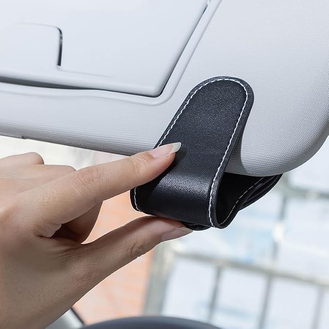 Car Sunglasses Holder for Subaru BRZ 2015-up Subaru Legacy Outback XV Crosstrek 16-up WRX or STi, Glasses Holder for Cars,Car Visor Sunglasses Clip,Clip-on Car Glasses Holder Black - Image 3