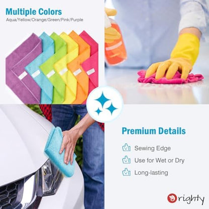 Orighty Microfiber Cleaning Cloth, Cleaning Rags, 6 Pack, 12x11 in - Image 5