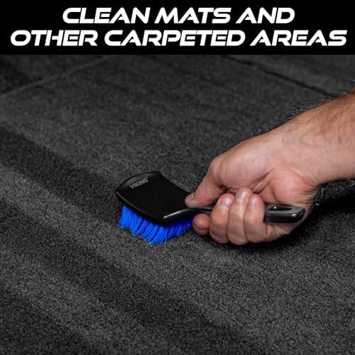 Viking Carpet Scrub Brush for Floor Mats and Interior Car Detailing Kit - Image 4