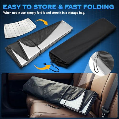 Windshield Sun Shade for Honda Accord 2023-2026 Accordion Folding Design - Image 6
