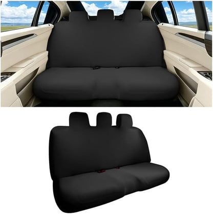 Car Seat Cover, Elastic Waterproof Dustproof Vehicle Back Seat Protector, Scratch Proof Automotive Interior Rear Bench Cover Accessories, Universal Fit (Black) by BCOWPV