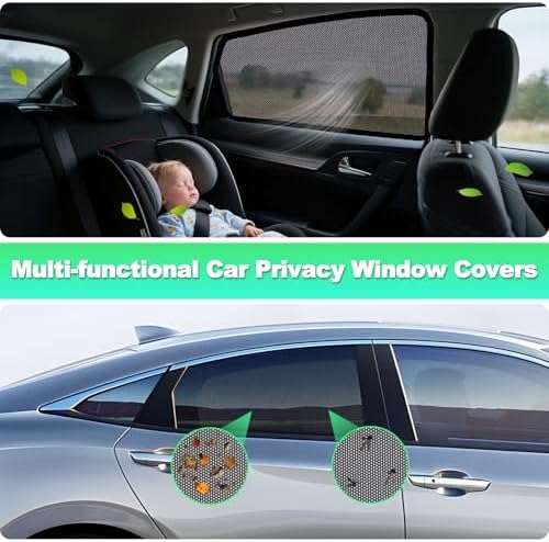 Civic Window Shades 2016-2021, Rear Side Mesh, 2PCS - Image 4