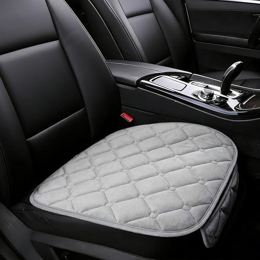 YoRise Car Seat Cushion, Car Driver Seats Protector Cover (Gray) | Soft Plush Auto Seat Pad with Storage Pocket, Car Seat Cover with Non-Slip Rubber Bottom, Winter Vehicle Accessory by Unknown