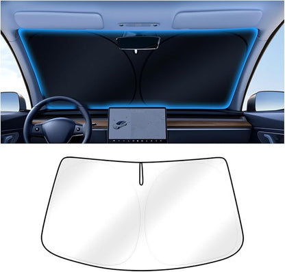 Canvcle Windshield Sun Shade for Honda CR-V 2017-2022 CRV Accessories Upgraded Double-Layer Foldable Front Window Sunshade Cover Sun Visor Protector Block UV Rays Keep Vehicle Cool by Canvcle